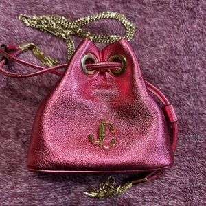 Jimmy Choo NIB Pink Mini Marcheline Shoulder Bag